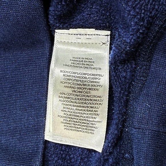 Polo Ralph Lauren Navy Yellow Logo Sweatshirt Size M Athletic Dept 1967 - Picture 7 of 8